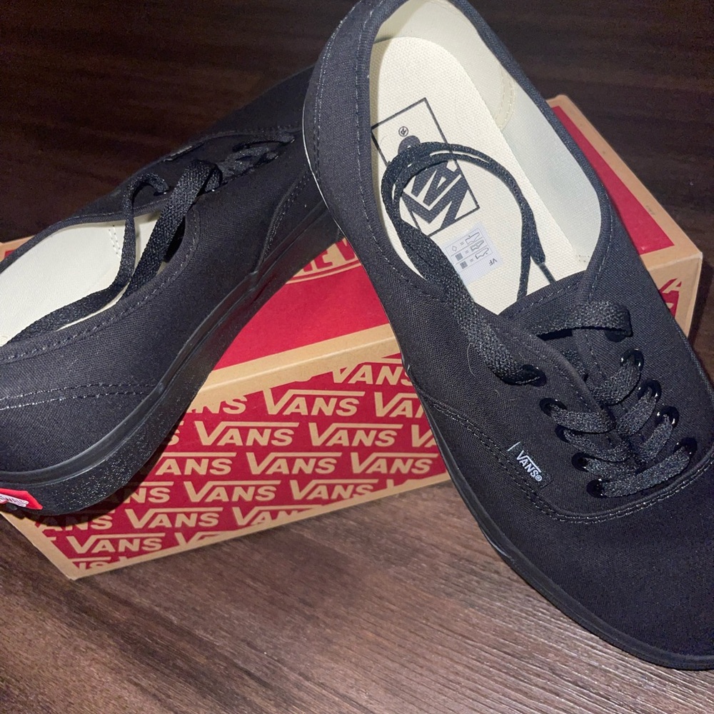 Vans Black Canvas Sneakers Classic Skate Style